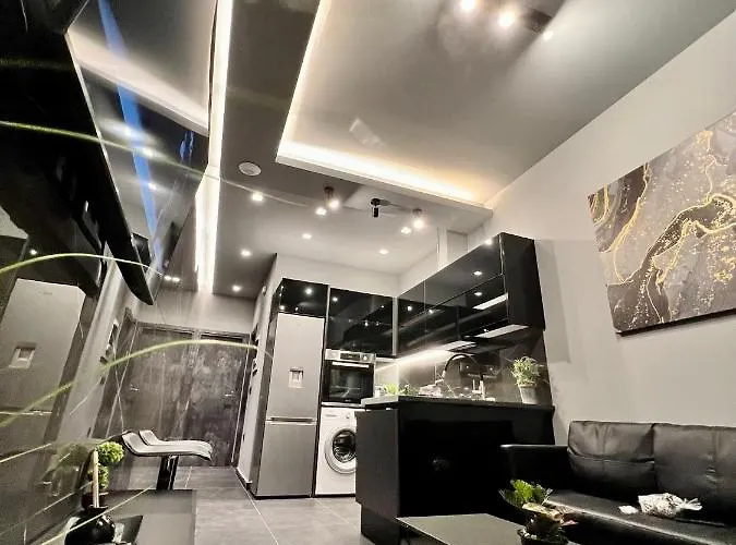 Luxury Black And White Interior & Rooftop Terrace Lejlighed