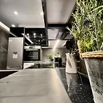 Luxury Black And White Interior & Rooftop Terrace Apartment Kalamata