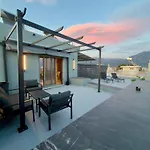 Luxury Black And White Interior & Rooftop Terrace Apartment Kalamata
