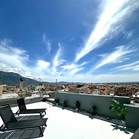 Luxury Black And White Interior & Rooftop Terrace * Kalamata