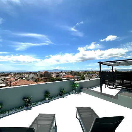 Luxury Black And White Interior & Rooftop Terrace Apartment