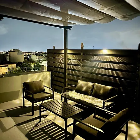 Luxury Black And White Interior & Rooftop Terrace Kalamata