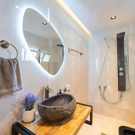 Luxury Black And White Interior & Rooftop Terrace Apartment Kalamata