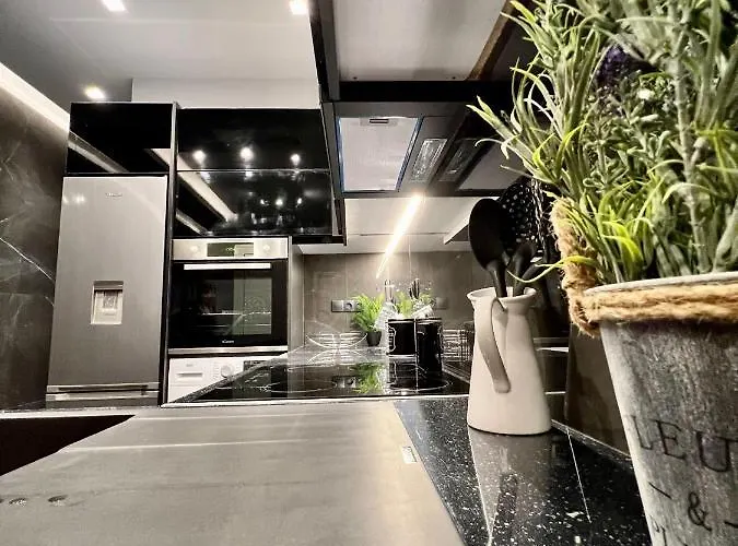 Luxury Black And White Interior & Rooftop Terrace Apartment Kalamata