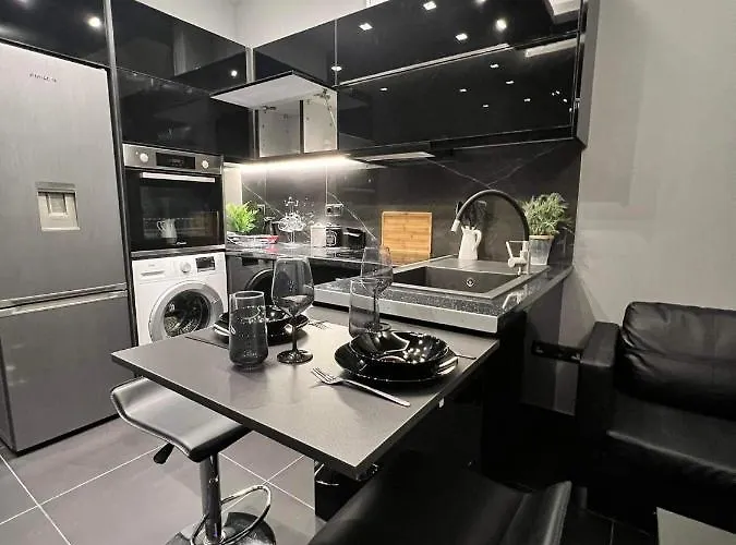 Luxury Black And White Interior & Rooftop Terrace